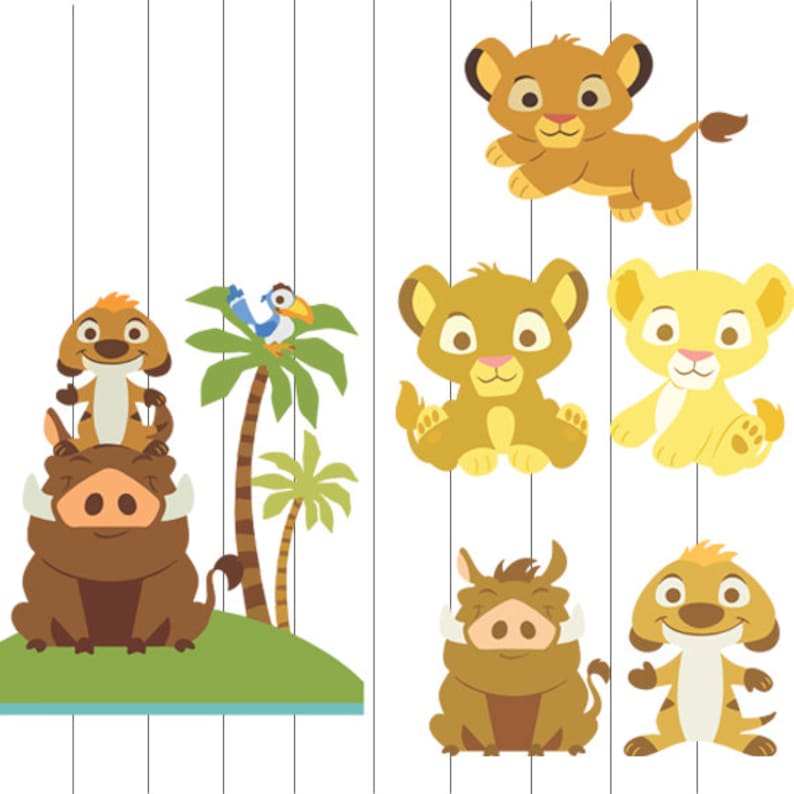 Download Bebé León rey Clip art SVG Baby Lion King Rey León baby | Etsy