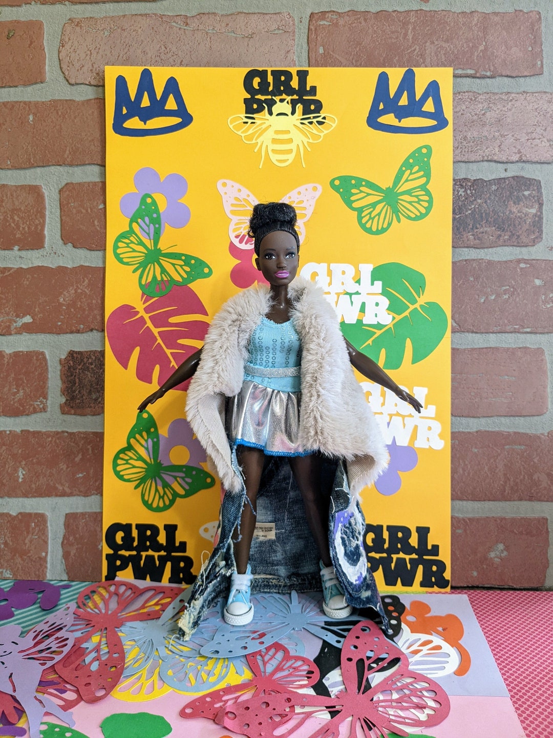 Barbie African American. Afro Hair. Chocolate. Curvy. Beautiful Doll. Custom Outfit. - Etsy