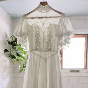 Vestido de noiva vintage anos 70 tamanho 3/4