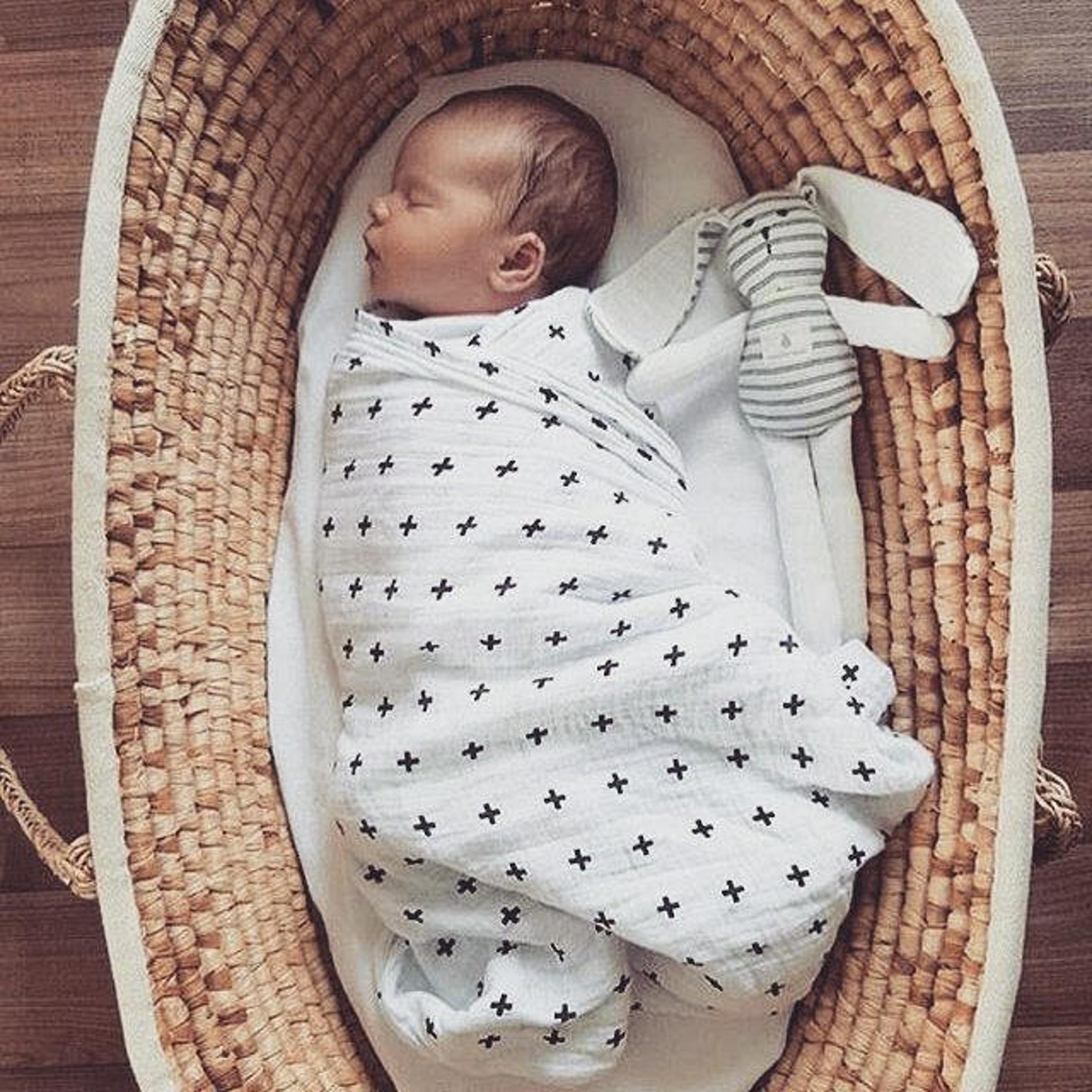 MINIBAE 100 Cotton Muslin Baby Wrap Swaddle Baby Blanket Etsy