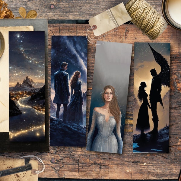 Printable ACOTAR Bookmarks, Digital Download, A Court of Thorns and Roses, Rhysand and Feyre, ACOMAF, Spicy Booktok, Velaris Night Court