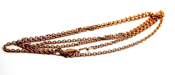Genuine 9ct Rose Gold Belcher Chain Necklace 70cm