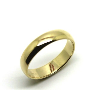 Genuine Solid 9ct 9k Yellow Gold Wedding Band Ring Size R 5mm