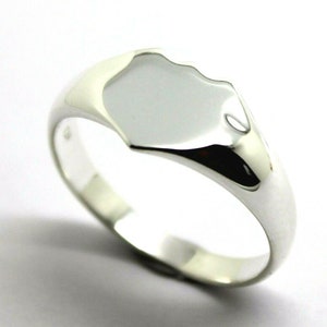 Kaedesigns New 925 Solid Genuine Large Mens Sterling Silver Shield Signet Ring
