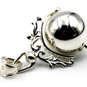 Genuine New Large Sterling Silver 925 16mm Ball Spinner Pendant