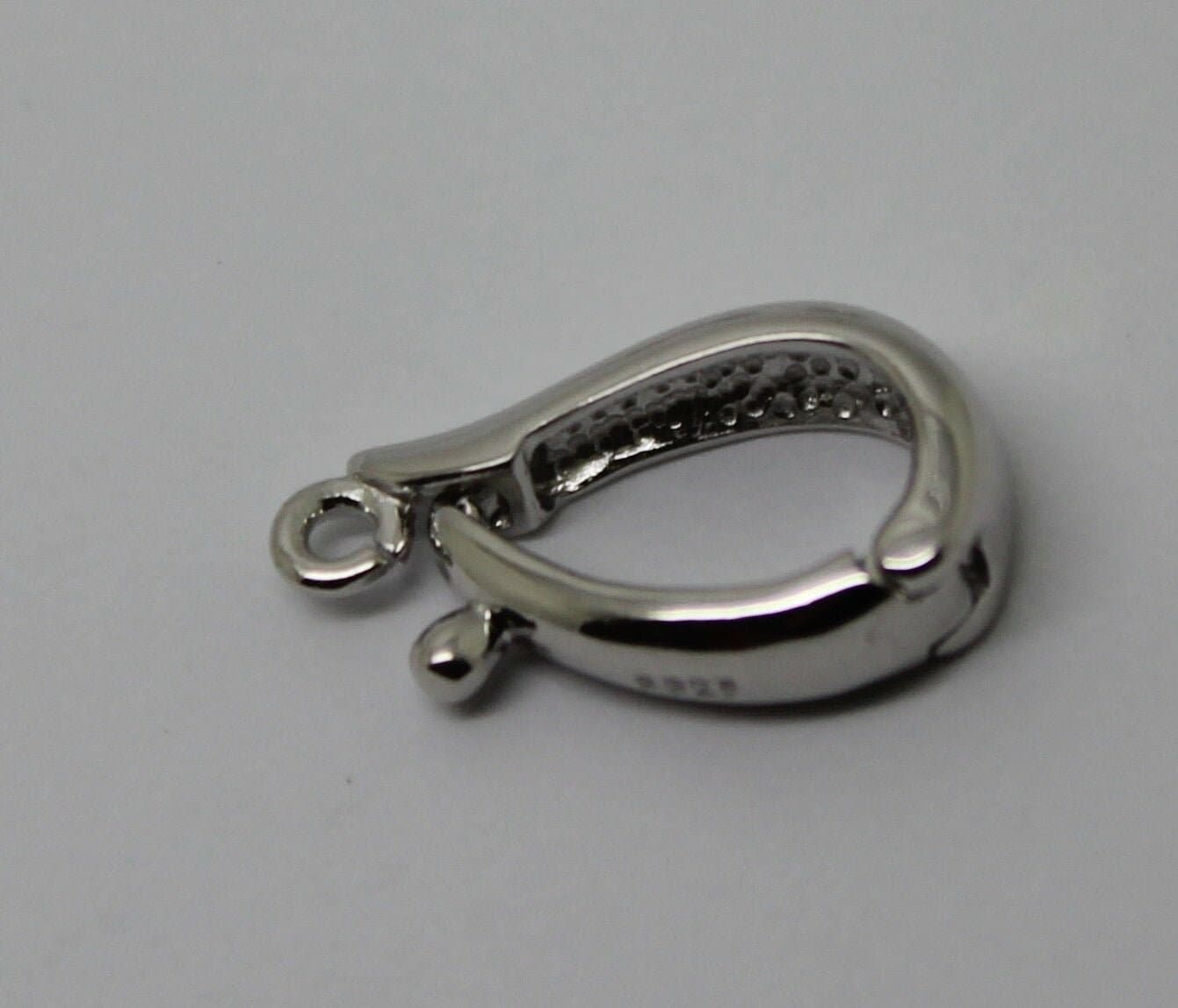 Sterling Silver Pearl Enhancer Bail Clasp Large 15mm Poste libre en oz Etsy Mexico