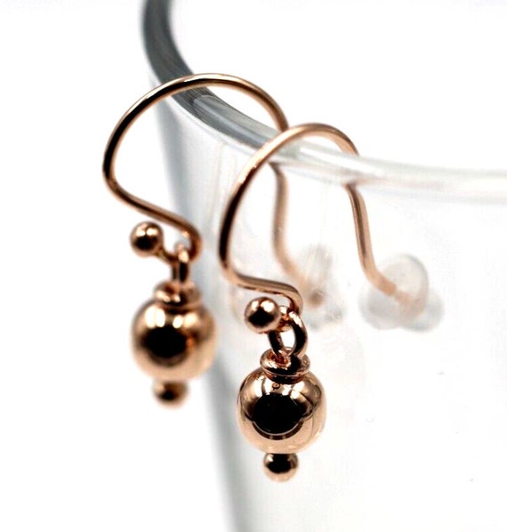 Orecchini A Sfera In Oro Giallo 9K (375), 6 Mm, Design Classico Con Chiusura A Perno Per Donna - 4
