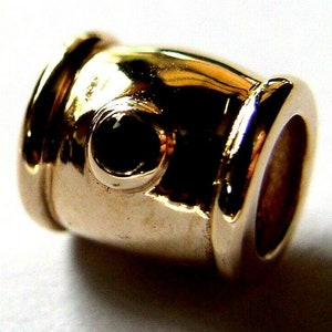Kaedesigns Genuine 9ct 9k Yellow Gold Blue Sapphire Bead For Charm Bracelet
