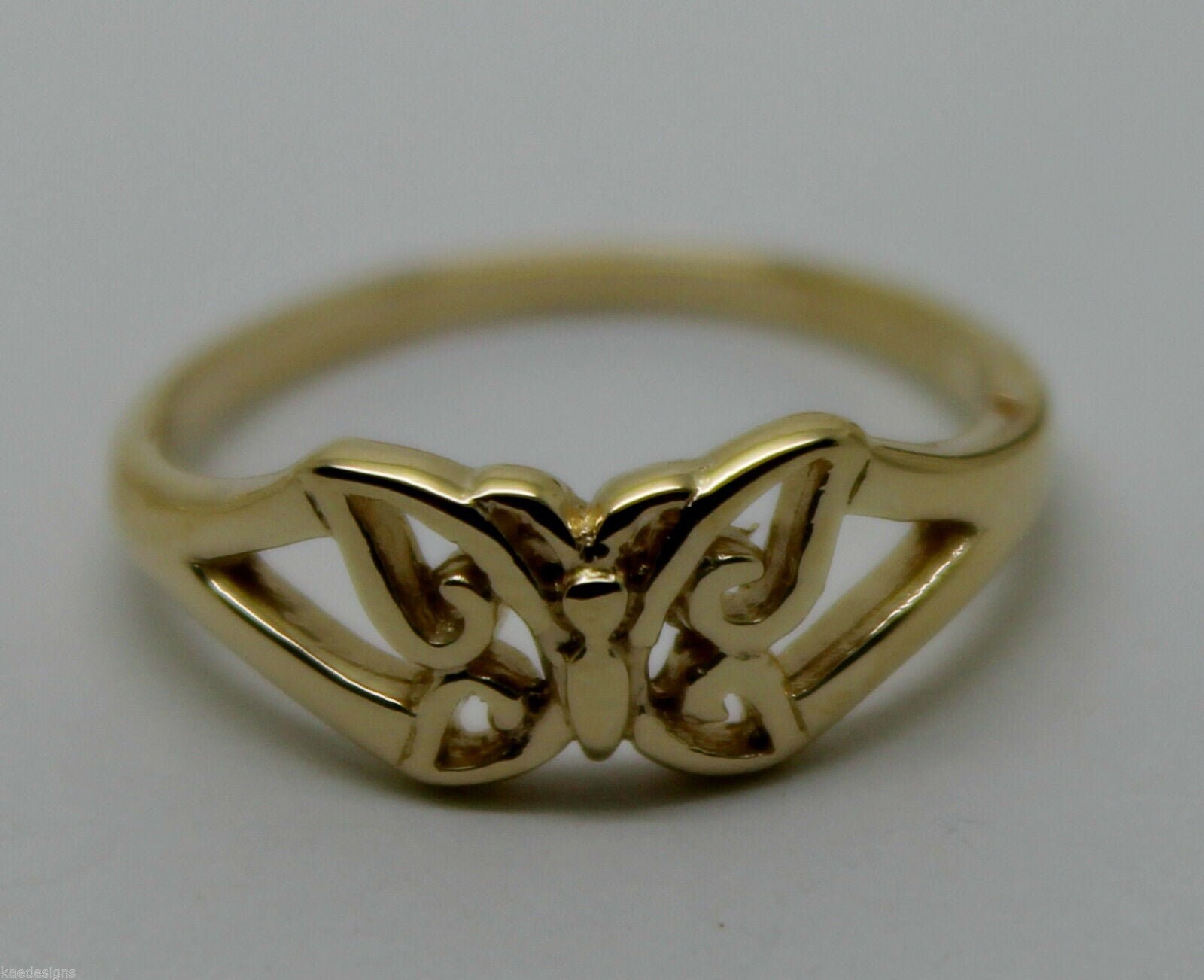 Details about   Genuine Solid 9ct 9k White Or Rose Or Yellow Gold Butterfly Ring 217 Choose Size