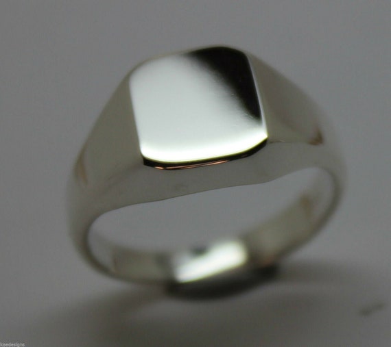 Kaedesigns, Full Genuine Solid 925 Sterling Silver Square Signet