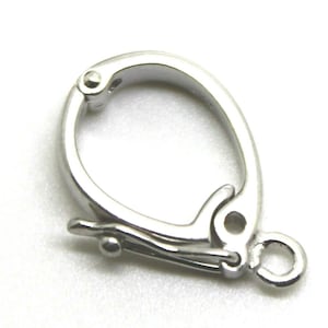 15mm Sterling Silver Enhancer Bail Clasp jump ring & safety latch