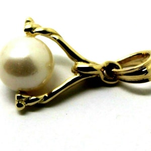 Kaedesigns New 9kt 9ct Yellow, Rose or White Gold 7mm White Pearl Ball Pendant