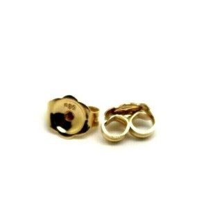 Genuine 14ct Yellow Gold Butterfly Backs One Pair * Free Post In Oz
