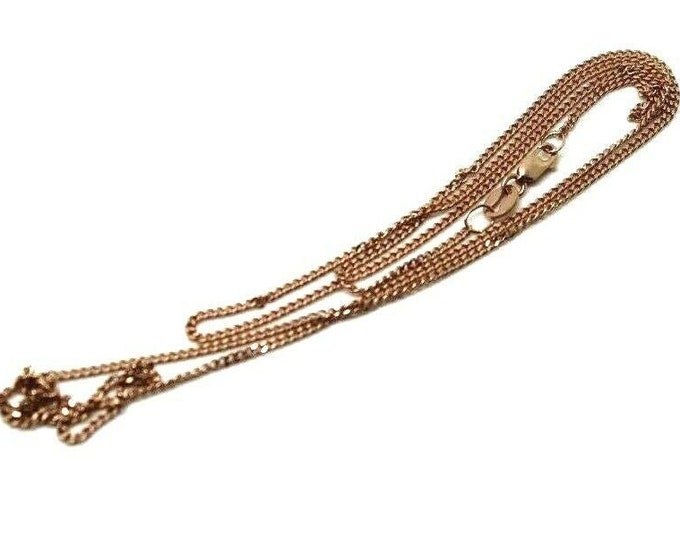 Genuine 9ct Rose Gold Kerb Curb Chain Necklace 55cm 3.1 Grams - Etsy