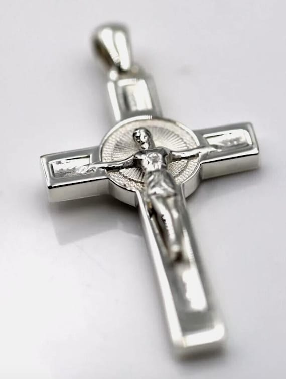 Pendente Ciondolo Croce In Argento Zirconi Con Collana In Argento - Gioielli Pietre Dure Dimora Degli Angeli - Foto 6