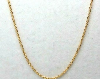 Echt 18ct 750 Gelbgold Belcher Kabelkette Halskette 50cm 2,3g