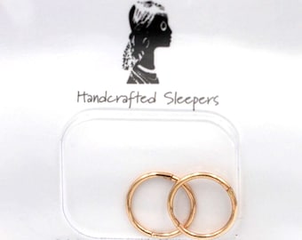 18 Carat Gold And Silver Earrings Hoop