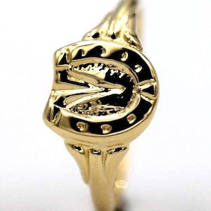 9ct 375 Yellow or Rose or White Gold or Sterling Silver Horse Shoe Toe Ring 266