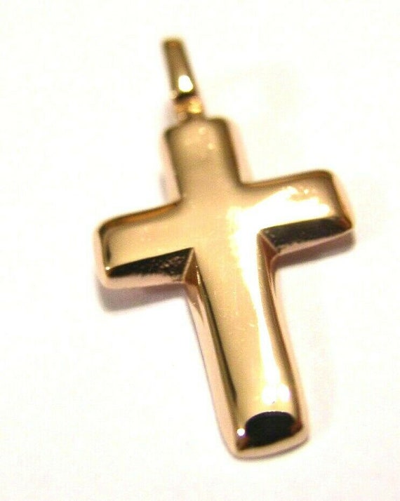 Kaedesigns 9ct Yellow Gold Solid Plain Cross Pendant – 375 Gold, Made In Australia