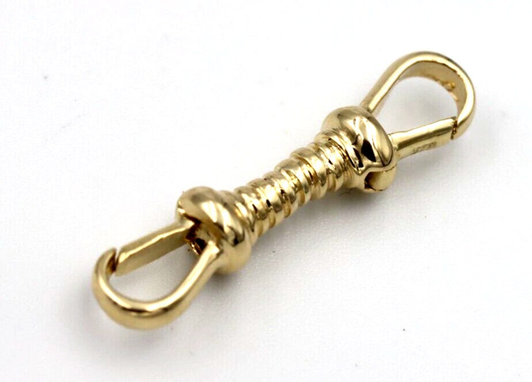 Genuine 9ct Yellow, Rose or White Gold Double Dog Clip for Albert