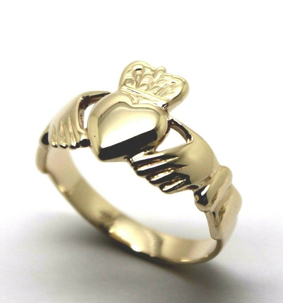 Anello In Oro Giallo 9 Ct Filigrana Completamente Marcato Da Donna