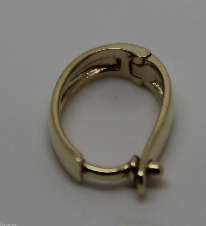 Kaedesigns New 18ct Yellow or White Gold Plain 13mm Large Size Enhancer ...