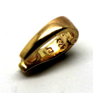 Kaedesigns New GP Yellow Sterling Silver Plain Enhancer Bail Clasp 10mm size