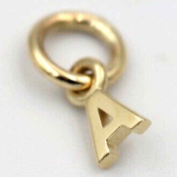 Genuine 9ct 9kt Genuine Solid Tiny Small Yellow, Rose or White  Gold Initial Pendant - All initials available.