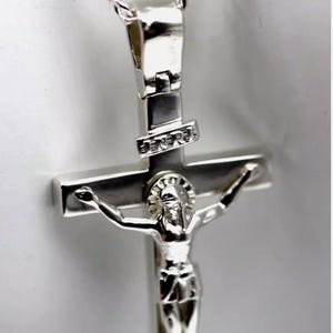 Genuine Solid Large heavy Sterling Silver 925 Crucifix Cross Pendant