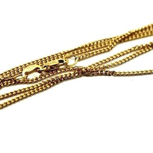 9ct geelgouden stoeprand ketting ketting 50cm 4.18gms * gratis Express Post In Oz