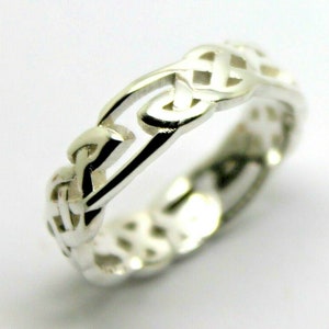 Genuine Size N / 6.5 Sterling Silver 925 Celtic Weave Ring
