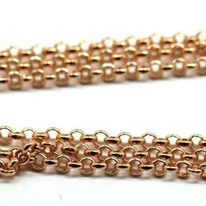 Genuine 9ct Rose Gold Belcher Chain Necklace 50cm 6 Grams *free Express