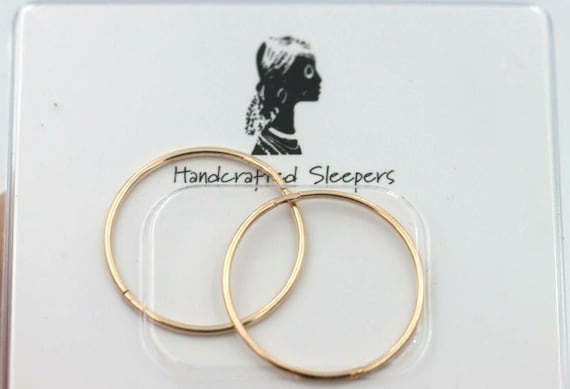 Genuine 9ct Yellow or Rose Gold or Sterling Silver Sleepers Hinged