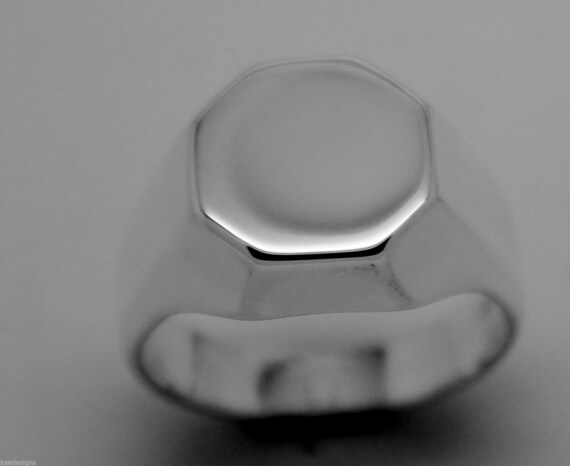 Anello Con Sigillo Uomo In Oro Giallo 9 Carati Su Argento - Foto 3