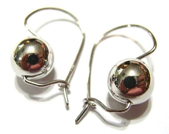 Genuine Sterling Silver 8mm Ball Earrings * Free Express Post Oz