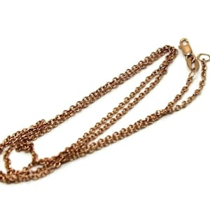 Genuine 9ct Rose Gold Belcher Chain Necklace 55cm 3.1 Grams