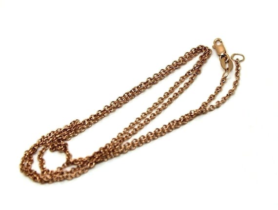 Solid 9ct Rose Gold Diamond Cut Curb Chain 16 18 extender Two Length or 20  Inch Length X 1.4mm Width for Medium Weight Pendants - Etsy