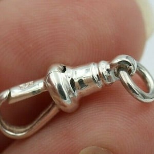Genuine Solid Sterling Silver Albert Swivel Clasp 21mm + jump ring