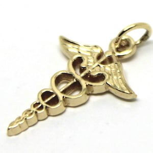 Genuine  9ct Yellow or Rose or White Gold or Silver Small Serpent Medical Alert pendant