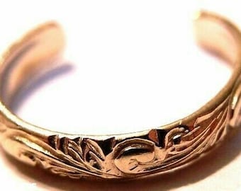 Anello per dita dei piedi intrecciato in oro giallo, rosa, bianco o argento sterling 9 carati ORIGINALE 338