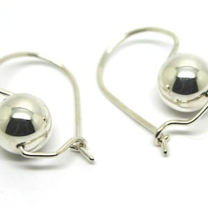 Genuine Sterling Silver 10mm Wide Ball Hook Earrings - Free express post in oz