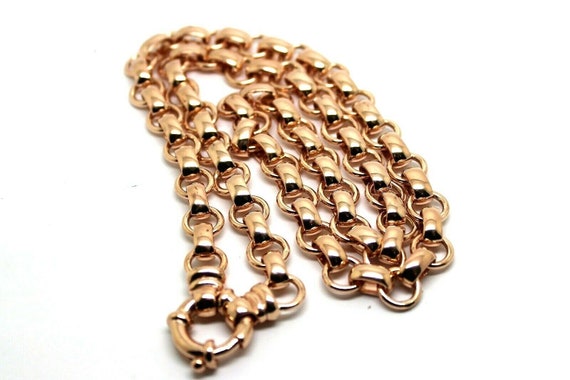 Rose gold cheap belcher necklace