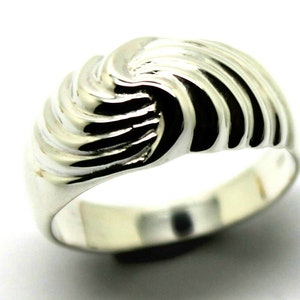 Heavy New 9ct Yellow or Rose or White Gold or Sterling Silver Swirl Dress Ring