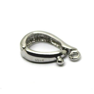 Sterling Silver Pearl Enhancer Bail Clasp Large 15mm *Free post in oz