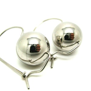 Genuine Extra Large Sterling Silver 925 16mm Ball Earrings