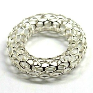 Genuine Sterling Silver 925 3d Circle Filigree Pendant *Free Express Post In Oz