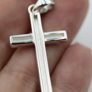Kaedesigns Genuine Large Sterling Silver Cross Pendant 38mm x 20mm