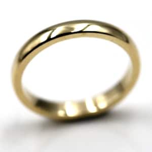 Genuine Solid 9ct Yellow Gold 2.5mm Wedding Band Ring Size L 1/2