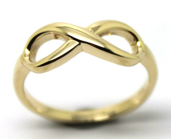 Genuine New 9ct Yellow, Rose or White Gold Solid Infinity Ring