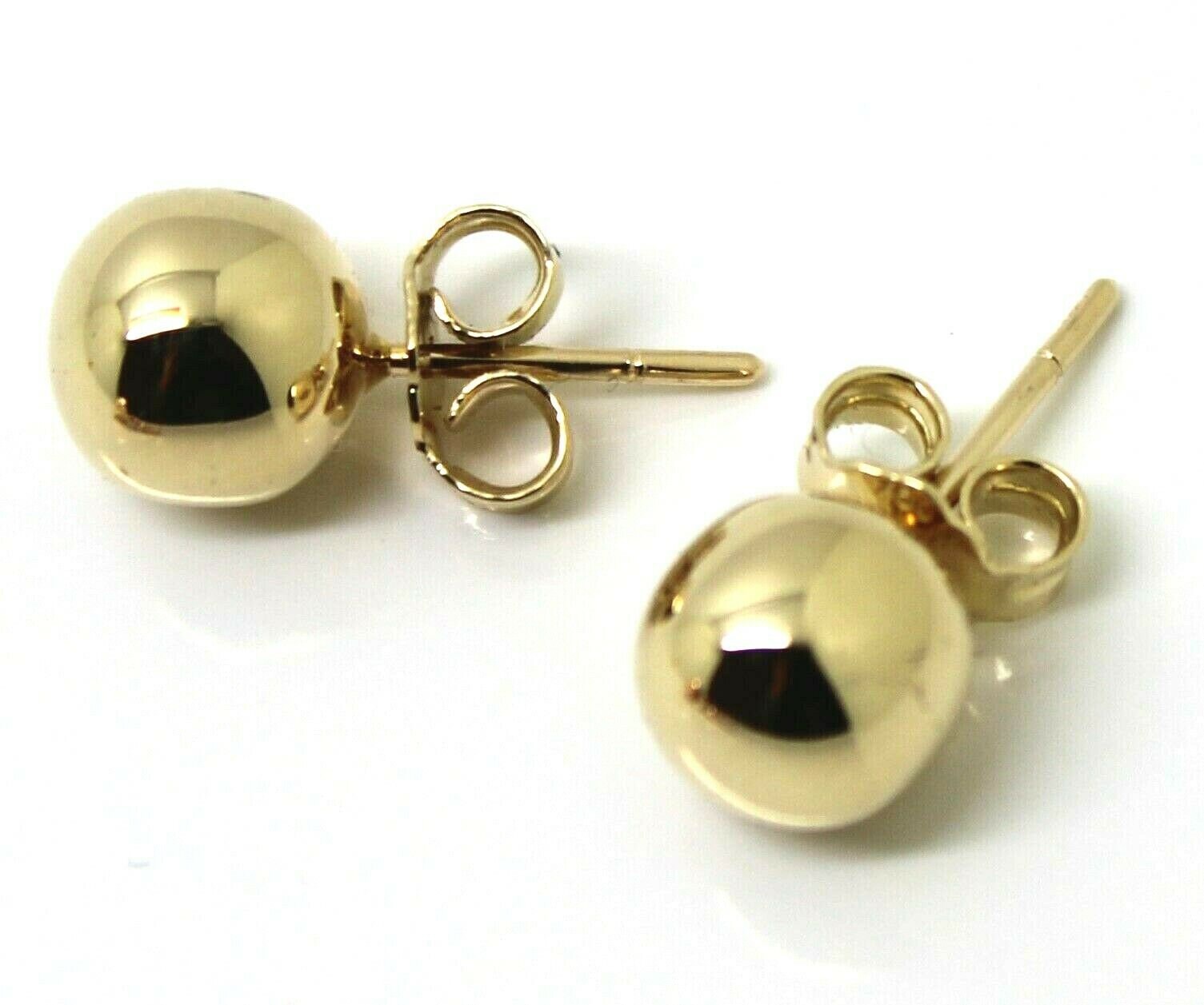 アクセサリー 18k ball earrings Genuine 18ct 750 Yellow, Rose or White Gold 8mm Stud Ball